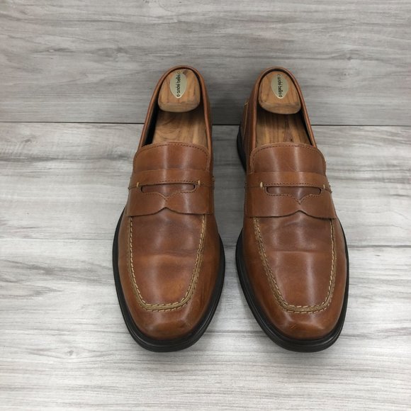 Cole Haan Loafers Men's 10.5 Brown Leather Penny Slip On Shoes - Picture 5 of 12